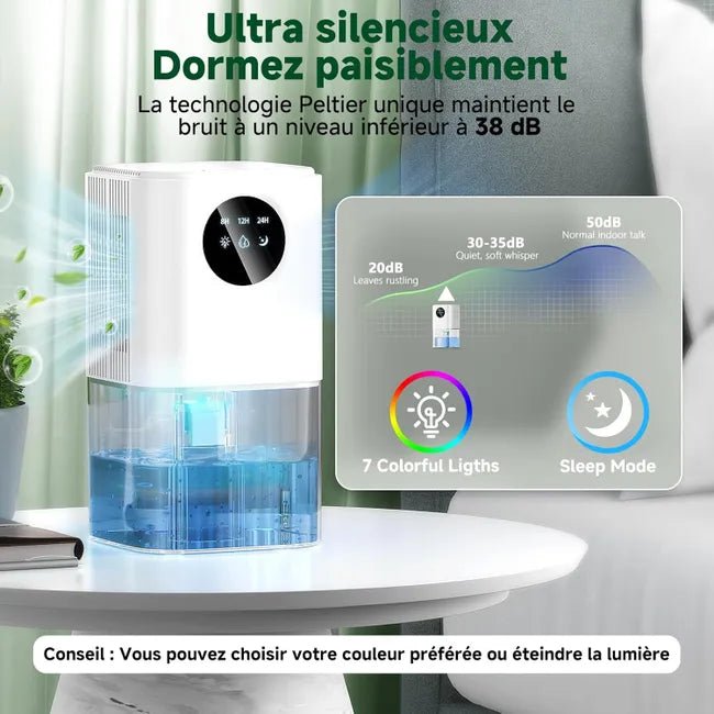 Déshumidificateur d'Air à Led & Minuterie - Air pur