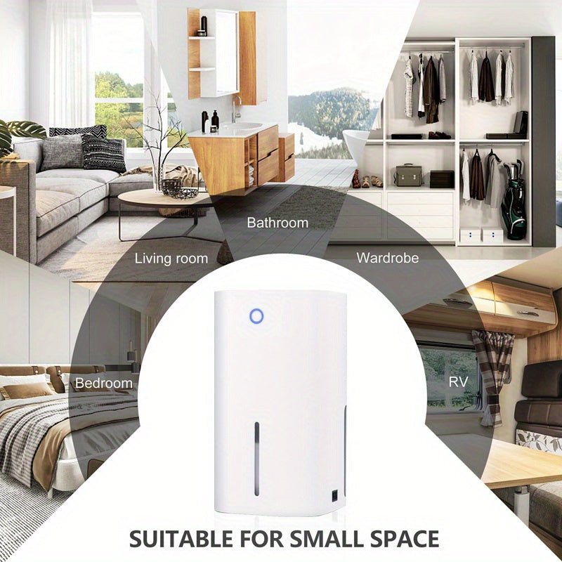 EU Plug 1pc Portable Dehumidifiers for Home, High Efficiency Quiet Dehumidification, Desktop Air Dryer, 850ml Water Tank, for home, Basement, Bathroom, Closet, RV, Bedroom, Kitchen, Dehumidifier For Closet, Dehumidifier For - Air pur
