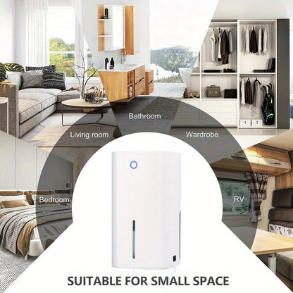 EU Plug 1pc Portable Dehumidifiers for Home, High Efficiency Quiet Dehumidification, Desktop Air Dryer, 850ml Water Tank, for home, Basement, Bathroom, Closet, RV, Bedroom, Kitchen, Dehumidifier For Closet, Dehumidifier For - Air pur