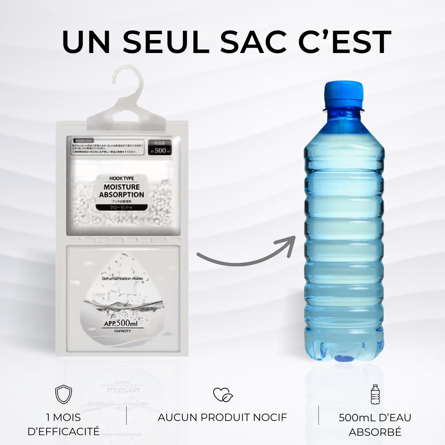 Lot de 10 Sacs Déshumidificateurs d'Air – Armoire & Vêtements - Air pur