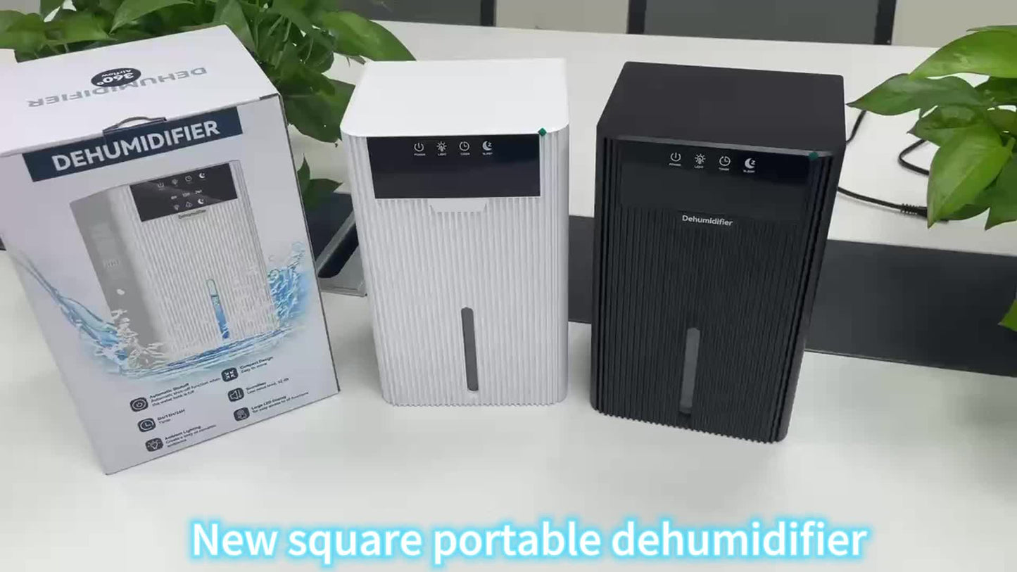 Portable Desktop Dehumidifier for Living Room & Bedroom - Large Capacity, Easy to Use & Clean, Compact Design with Digital Display, 220 - 240V, White, Dehumidifier for Home, Bedroom Humidity Control, Modern Aesthetic, Durable C - Air pur