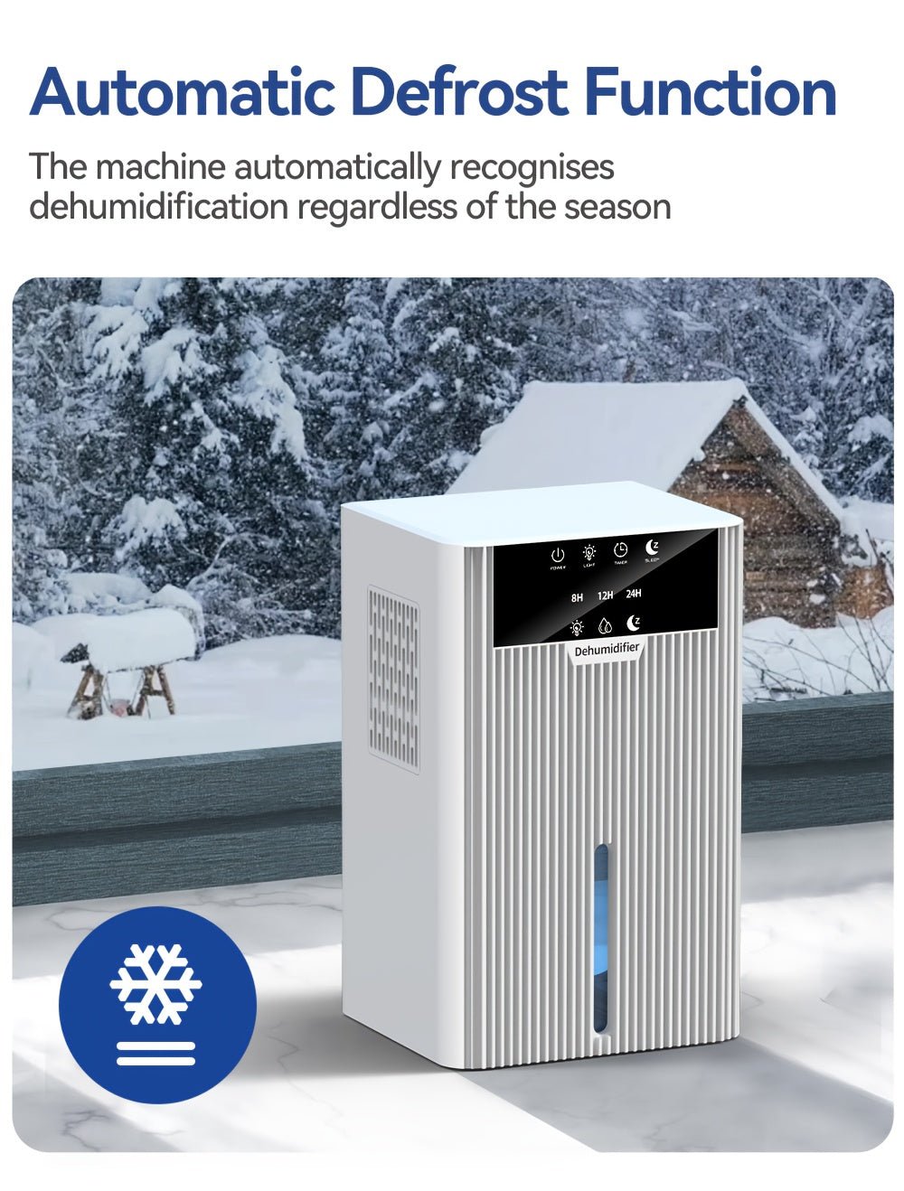 Portable Desktop Dehumidifier for Living Room & Bedroom - Large Capacity, Easy to Use & Clean, Compact Design with Digital Display, 220 - 240V, White, Dehumidifier for Home, Bedroom Humidity Control, Modern Aesthetic, Durable C - Air pur