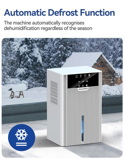 Portable Desktop Dehumidifier for Living Room & Bedroom - Large Capacity, Easy to Use & Clean, Compact Design with Digital Display, 220 - 240V, White, Dehumidifier for Home, Bedroom Humidity Control, Modern Aesthetic, Durable C - Air pur