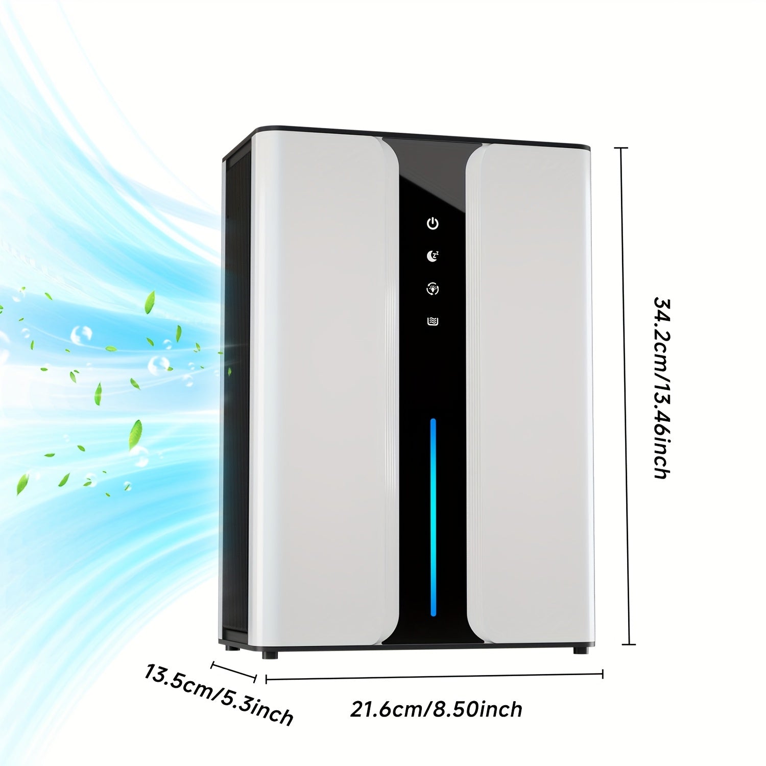 95 ounce household dehumidifier, with significant noise reduction and quietness, equipped with drainage pipes, suitable for multiple scenarios such as bedrooms, living rooms, and basements, equipped with filters and reusable - Air pur