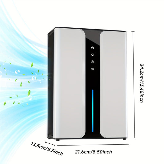 95 ounce household dehumidifier, with significant noise reduction and quietness, equipped with drainage pipes, suitable for multiple scenarios such as bedrooms, living rooms, and basements, equipped with filters and reusable - Air pur