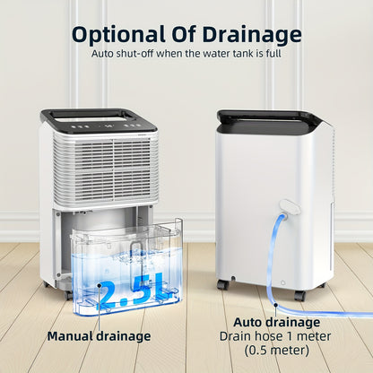 Holiday Ultra Quiet Dehumidifier, Intelligent Central Control, Automatic Mode, Moisture Display Light, 12.83KG, 24 - hour Timer, Basement, Living Room, Study, Daily Dehumidification Capacity Reaches 16 Liters, Reducing Moisture - Air pur