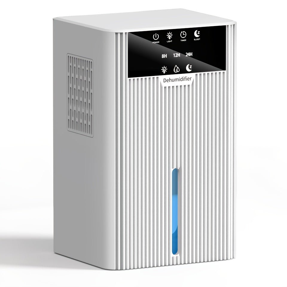 Portable Desktop Dehumidifier for Living Room & Bedroom - Large Capacity, Easy to Use & Clean, Compact Design with Digital Display, 220 - 240V, White, Dehumidifier for Home, Bedroom Humidity Control, Modern Aesthetic, Durable C - Air pur