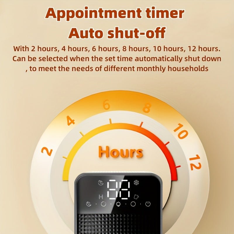 Quiet Home Dehumidifier with Auto Shut - Off, for Miniature Dehumidifier for Bathrooms, Ideal for RVs, Wardrobes, and Closets, LED Display, Automatic Room Purification, Automatic Dehumidification Machin - Air pur
