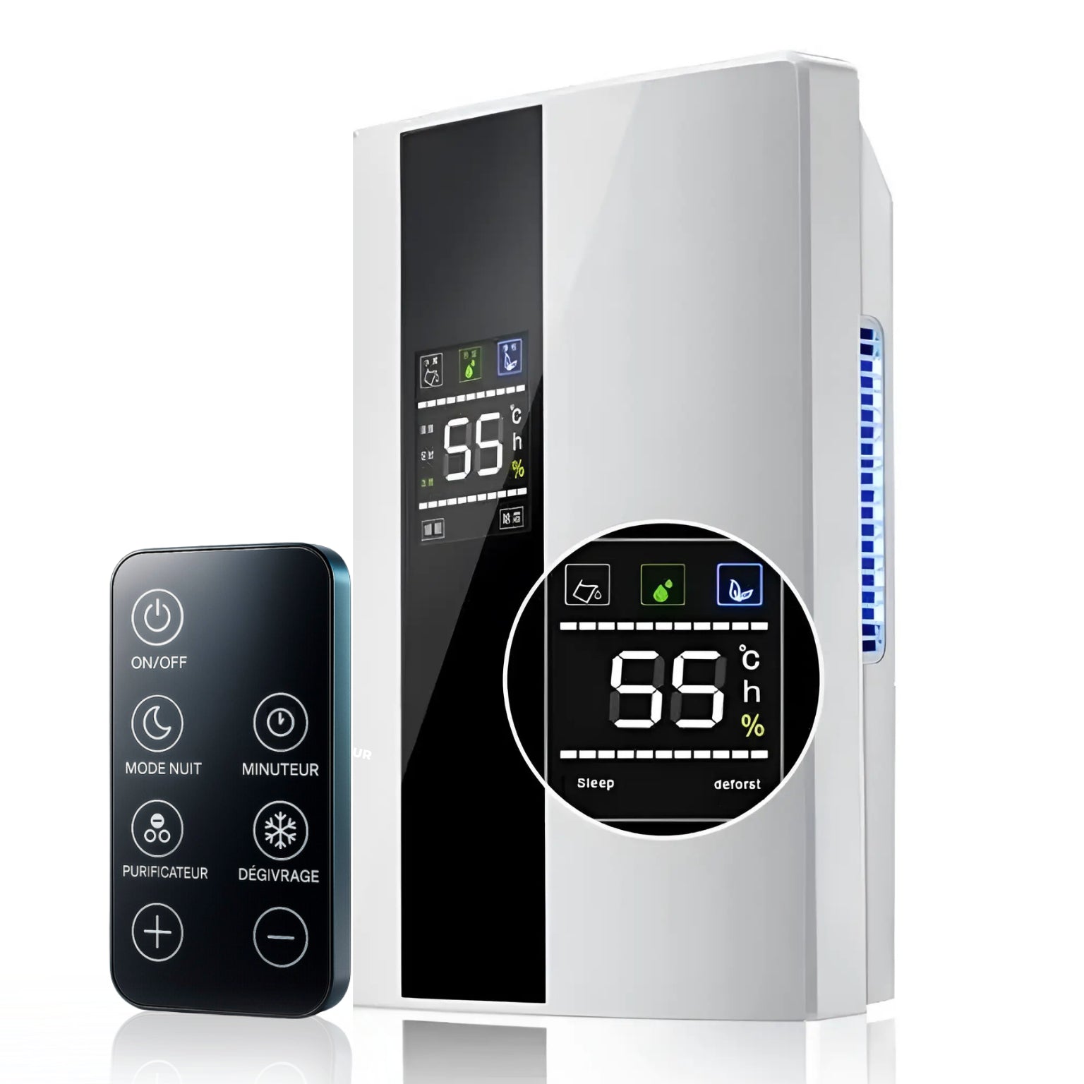 Déshumidificateur & Purificateur d'Air – Silencieux pour Maison, Chambre, Cuisine - Air pur