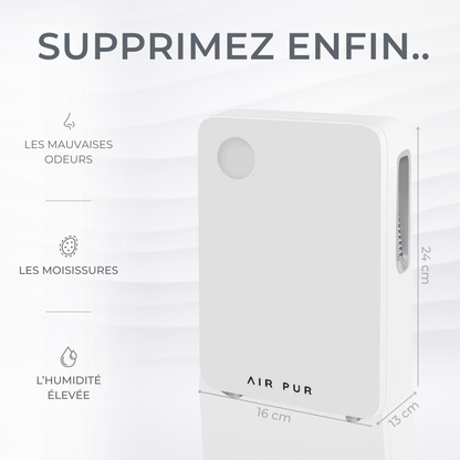Déshumidificateur d'Air Silencieux et Puissant - Chambre et Salle de bain - Air pur