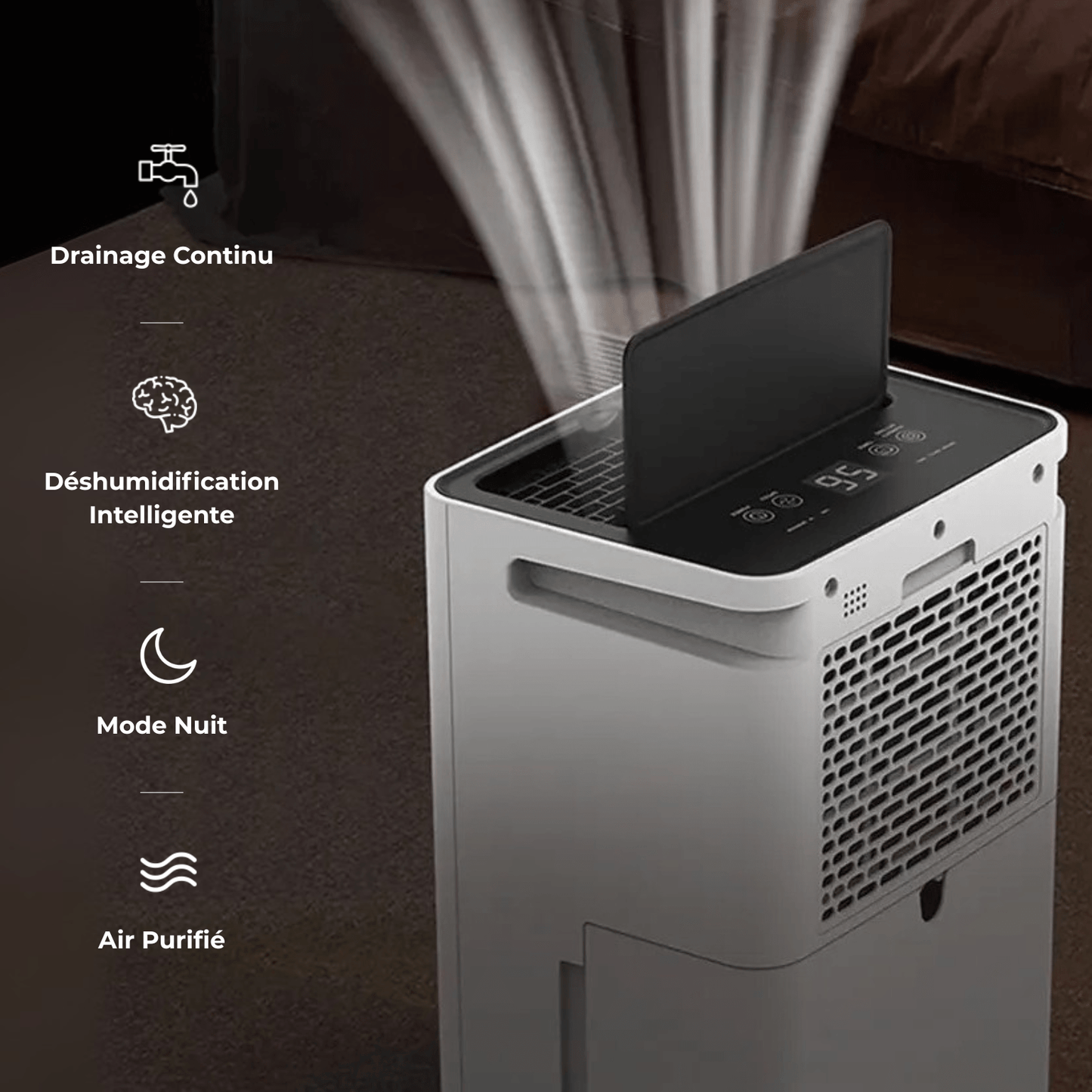 Déshumidificateur et Purificateur d'Air PRO - Cave et Maison - Air pur