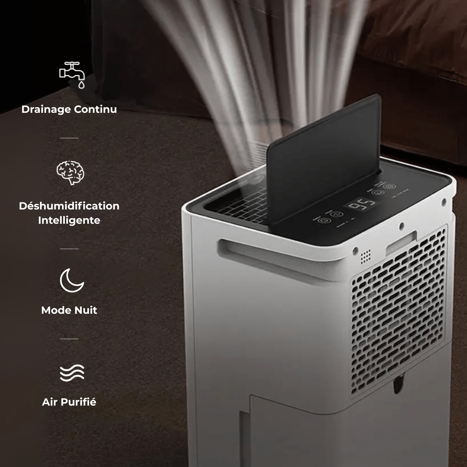 Déshumidificateur et Purificateur d'Air PRO - Cave et Maison - Air pur