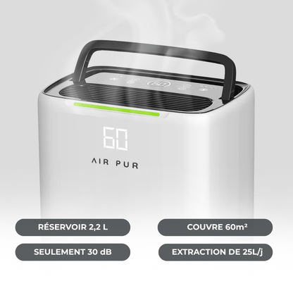 Déshumidificateur d'Air Silencieux et Électrique PRO - Chambre & Maison - Air pur