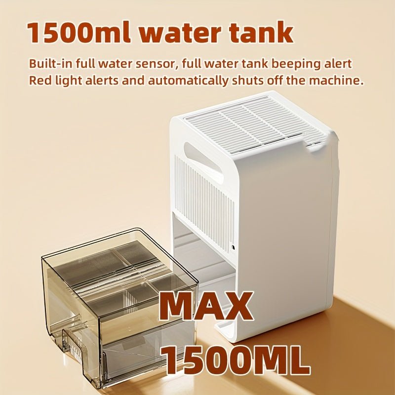 Quiet Home Dehumidifier with Auto Shut - Off, for Miniature Dehumidifier for Bathrooms, Ideal for RVs, Wardrobes, and Closets, LED Display, Automatic Room Purification, Automatic Dehumidification Machin - Air pur