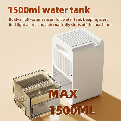 Quiet Home Dehumidifier with Auto Shut - Off, for Miniature Dehumidifier for Bathrooms, Ideal for RVs, Wardrobes, and Closets, LED Display, Automatic Room Purification, Automatic Dehumidification Machin - Air pur