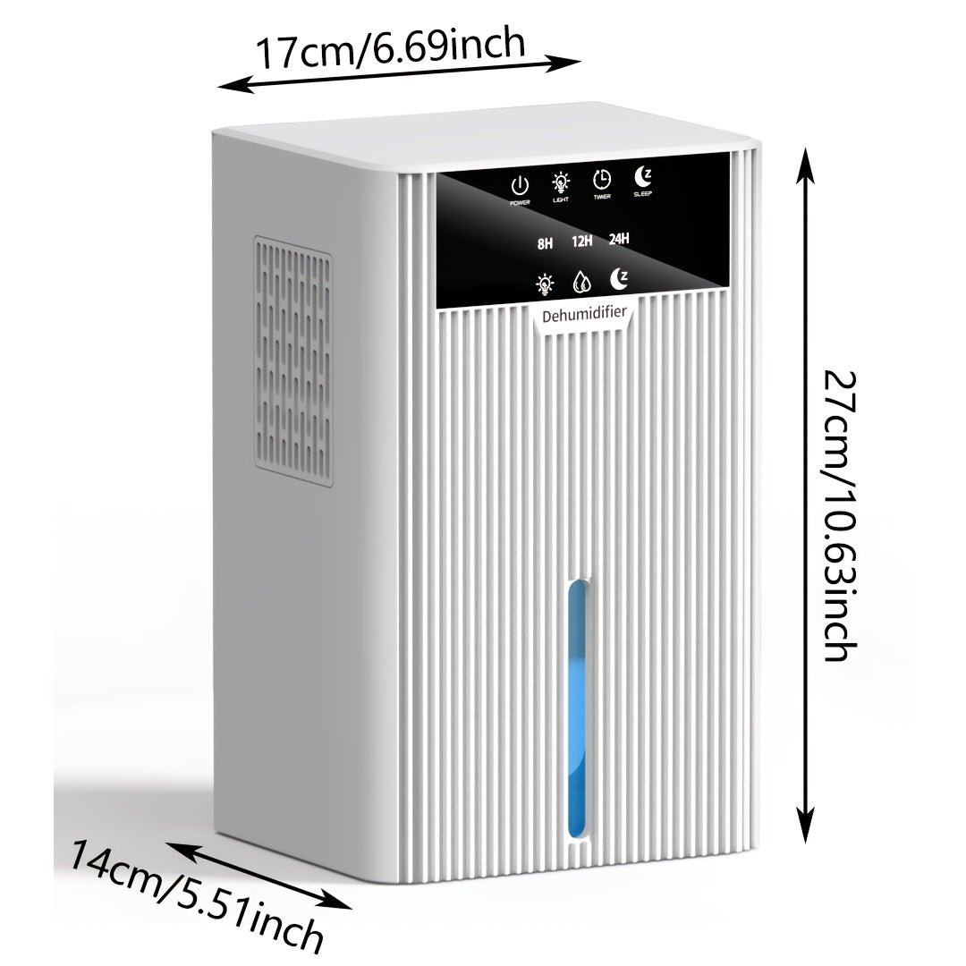 Portable Desktop Dehumidifier for Living Room & Bedroom - Large Capacity, Easy to Use & Clean, Compact Design with Digital Display, 220 - 240V, White, Dehumidifier for Home, Bedroom Humidity Control, Modern Aesthetic, Durable C - Air pur