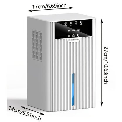 Portable Desktop Dehumidifier for Living Room & Bedroom - Large Capacity, Easy to Use & Clean, Compact Design with Digital Display, 220 - 240V, White, Dehumidifier for Home, Bedroom Humidity Control, Modern Aesthetic, Durable C - Air pur